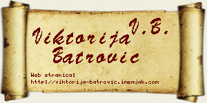Viktorija Batrović vizit kartica